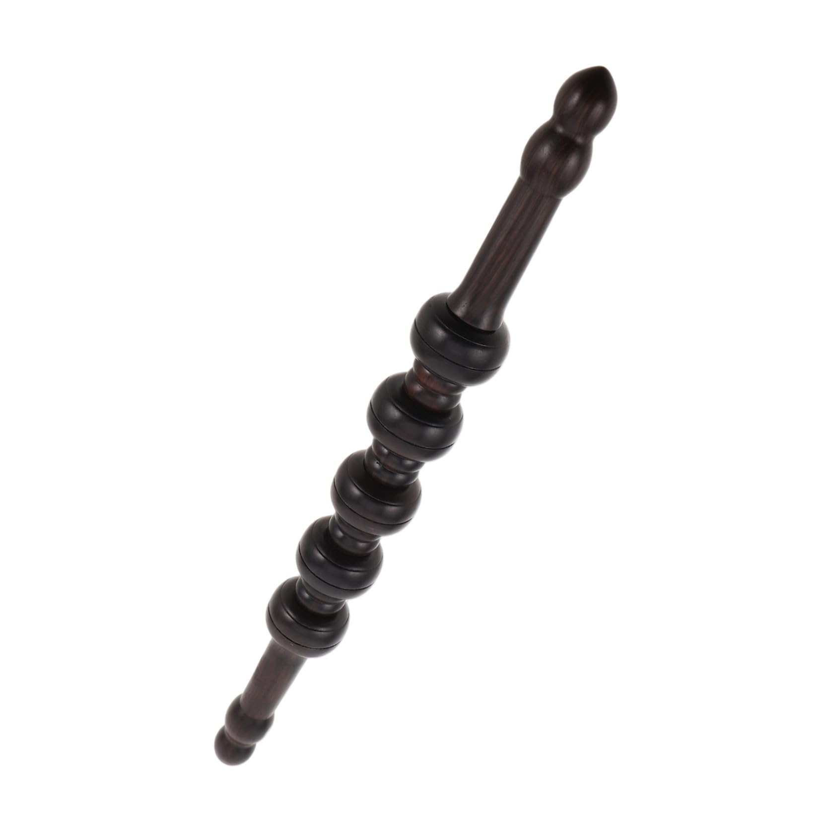 Bastone Massaggiatore Gua Sha in Legno Nero per Yoga e Gambe