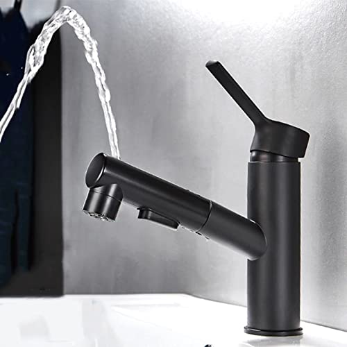 Grifo de lavabo extraíble de latón blanco con tres modos de agua para baño