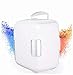 Phil Beauty Mini Frigo Elettrico Portatile 4 L con Funzione Caldo Freddo 2 Ripiani, Materiale Alimentare in PP per Camera da Letto Cosmetici Casa E Viaggi,17.5X23x24cm,Bianca