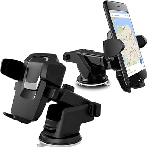 Suporte Veicular Universal para Celular GPS Trava Automática Giratório 360° Ventosa que Gruda Painel