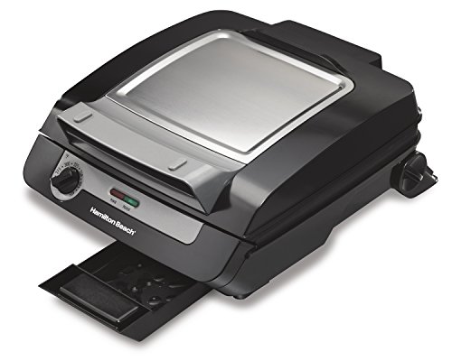 Hamilton Beach 3-In-1 Indoor Grill And Electric Griddle Combo And Bacon Cooker, Opens 180 Degrees To Double Cooking Space, Removable Nonstick Grids, (25600) #TOP3