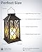 SHYMERY Solar Lantern,Outdoor Garden Hanging Lanterns,2 Pack 14 Inch Lasts 3X Longer 10 lumens Waterproof LED Flickering Flameless Candle Mission Lights for Table,Outdoor,Party Decorative