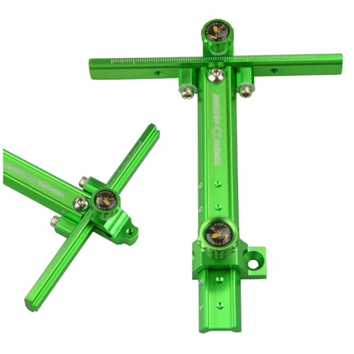 PYMUST Mirilla Ajustable en Forma de T para Arco recurvo, con 1 Punto de mira de Fibra óptica de 0,059 Pulgadas, para Tiro al Blanco y Caza (Verde)