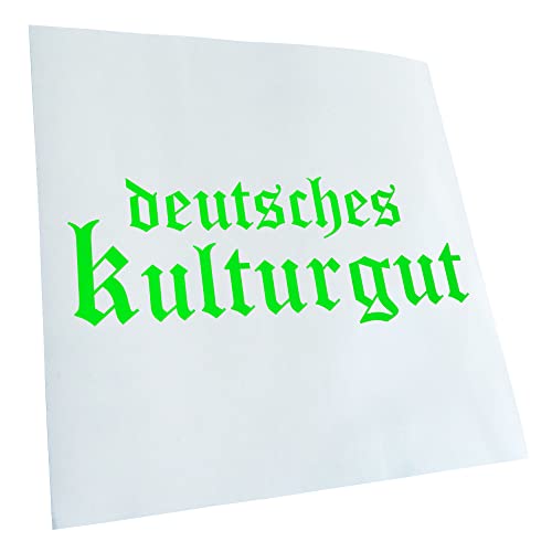 Deutsches Kulturgut Altdeutsch - Pegatina (20 x 7,5 cm), color neón y cromado