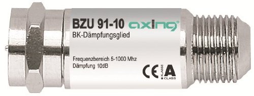 Axing BZU 10, BK perla, 5 - 1000 MHz, 10 dB - Attenuatore, 1 pezzo