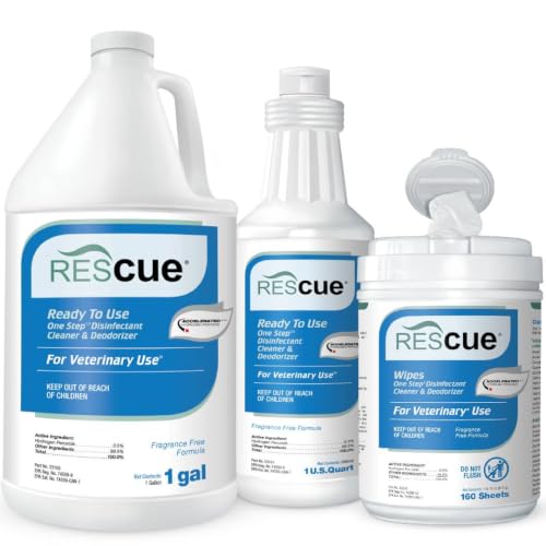 REScue Canister Wipes & RTU 32oz Disinfectant & Gallon Concentrate – Disinfectant Cleaner for Vet Use, Designed to Clean Kennels, Litter Boxes & More image 4