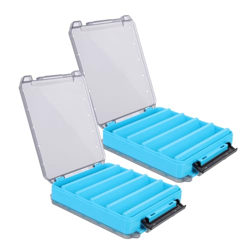 ROMISBABA ポータブルルアーコンテナ 両面収納耐久製釣り道具ボックス 大容量便利な仕切り付きフィッシングギアオーガナイザー 収納携帯用?