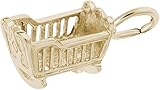 Rembrandt Baby Cradle Charm - Metal - 10K Yellow Gold