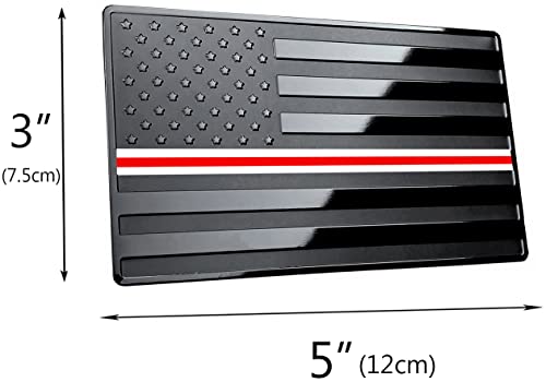 Image of US Black Flag Auto Car Fender Emblem for Cars Trucks Laptop Walls (5 inchx3 inch, Nurse Support Line)