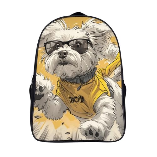 Sac à dos pour enfants 3D DOG ajustable grand format école primaire 40x28x16cm