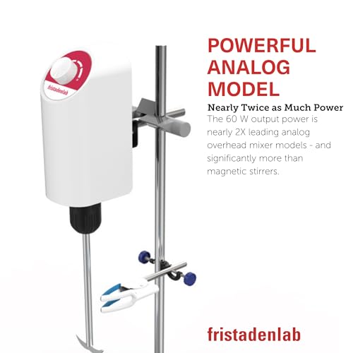 Fristaden Lab OS-10L Overhead Stirrer For Cosmetic Formulators | Electric Stirrer 60 W Analog | 10,000 Mpa-S | High-Efficiency Laboratory Stand Stirrer thumb #1