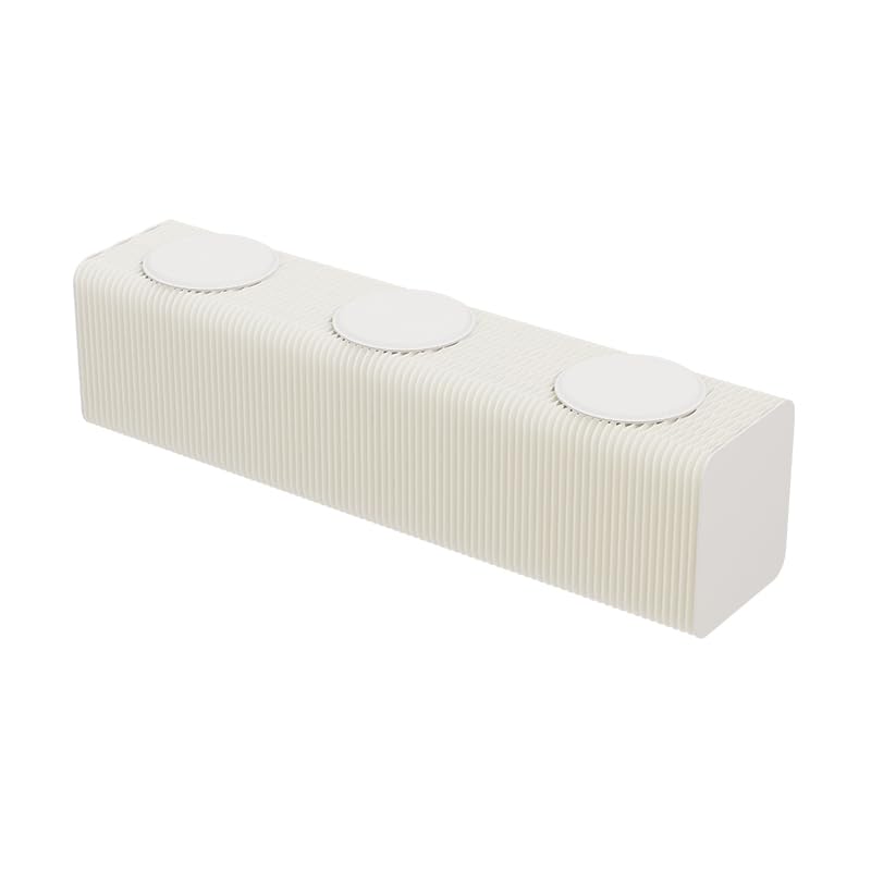 Stool Foldable, Sleek Indoor Decor, White Collapsible Stool with Honeycomb Structure, Supports Heavy Weight, Fit for Bedroom, Living Room and Dining Room(Round Seat Cushion, 59.1" x 14.2" x 15.14")