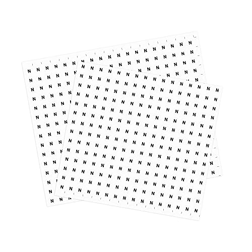 Lettres autocollantes rondes N pour identifier le matériel humide sans décollement