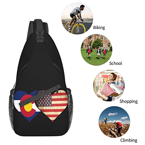Mochila cruzada unisex color negro miniatura 7