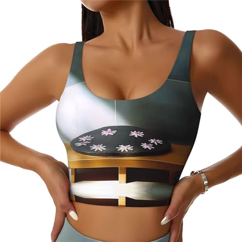 Women Workout Tank Tops Flat shaped stone relief Racerback Going Out Basic Slim with Built-in Bra Fit Yoga Gym Shirts