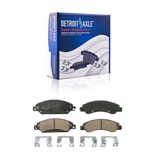 Image of Detroit Axle - 3pc Front Brake Kit for 2005-2007 Chevrolet Silverado 1500 GMC Sierra 1500, 2007-2008 Tahoe, Suburban Yukon XL 1500 Avalanche Escalade ESV EXT, Ceramic Brakes Pads, Right Brake Caliper