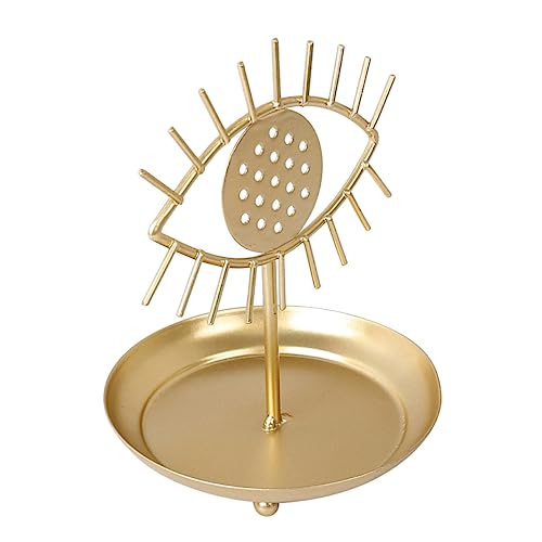 WOFASHPURET Estante De Joyería De Tres Niveles Junta Manos Estante Plegable Para Guardar Joyas Poseedor Organizador De Joyas Soportes Bandeja Divisores Mirar Collar Patas Golden Metal (hierro)