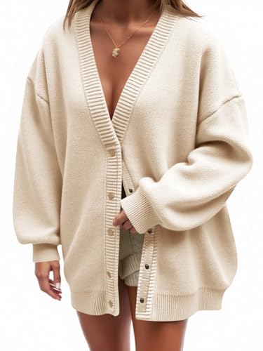 Cicy Bell Womens Oversized Chunky Cardigan Sweaters Trendy Button Down Knit Sweater 2025 Fall Winter Warm Jackets Outfits