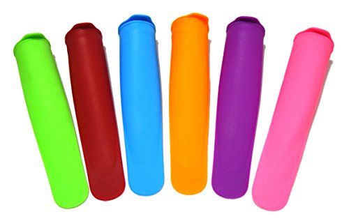 Green Direct Silicone Ice Pop Maker / Ice Pop Molds Enhancing Vibrant Colors (Pack of 6)