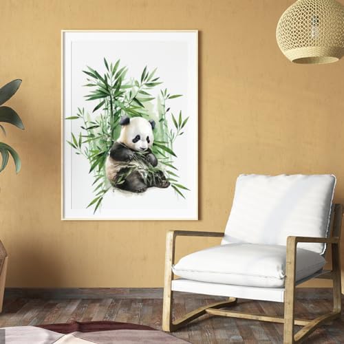 Vinilo Decorativo Panda Acuarela Bamboo Verde PLIGREAT miniatura 4