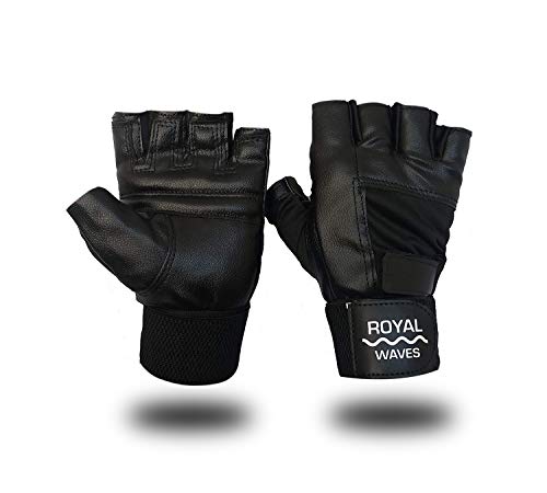 Royal waves Gym Gloves/Cycling Gloves/Riding Gloves/Stretchable Size for Both Men and Women, Black...