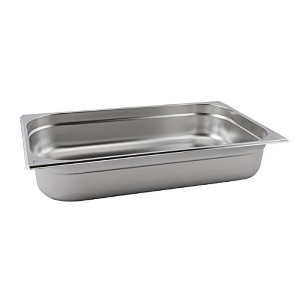 Genware NEV-GN11-100 Stainless Steel Gastronorm Pan, Size 1/1, 100 mm Deep