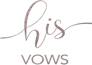 Rose Gold and White His and Her Vows books | wedding checklist planner bridal shower gifts for bride and groom notebook journal (faux glitter)| Hers Sold Separately