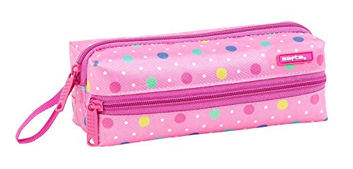 Astuccio Safta Dots Pink Ufficiale, Scolastico