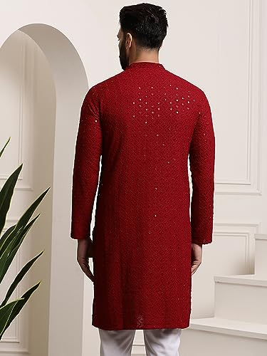 Image of SOJANYA Men's Cotton Regular Fit Solid Regular Kurta