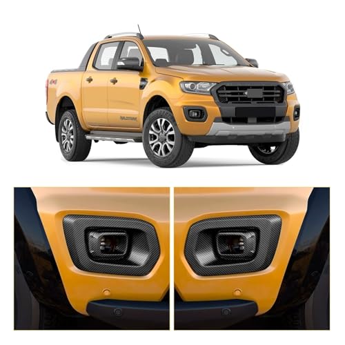 Moldura protectora premium de fibra de carbono para antiniebla Ford Ranger 2019-2022 6
