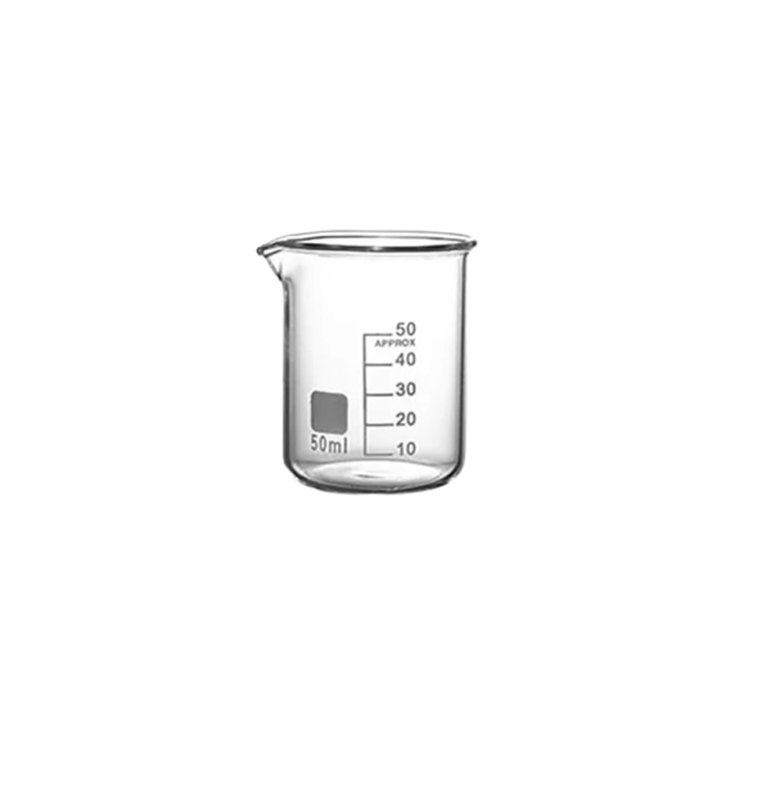 Glasmessbecher Messbecher aus hochborosilikatglas mit transparenter Skala, hitzebeständig, for Labor, Küche und Backen, 50/100/150/250/500/1000 ml(500ml)