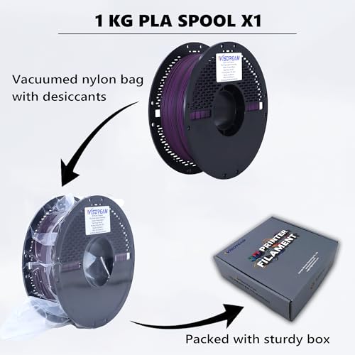 Image of PLA Float Color 3D Printer Filament, Dual-Color Flow Effect Across Smooth Surfaces,1.75mm,1kg(2.2 lbs) Best Suited for Large, Smooth-Surface Models (Purple-Black)