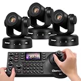 Chameye Conference Room Camera, 10X Optical Zoom, AI-Auto Tracking PTZ Camera 4K for Video Conferencing Meeting with Zoom Teams Webex, C410x3+E300
