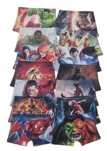 Kit 10 Cuecas Boxer Infantil Sublimada Personagem Suede (P)