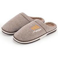Chinelos Quentes de Pelúcia para Homens com Solado Antiderrapante - Super Confortáveis e Duráveis, Presente Aconchegante para Homens, Pai e Namorado, Marrom, 44/45
