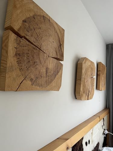 Rustic Style Solid Oak Wall Decor, Wall Decor, Wooden Hanging Pic...