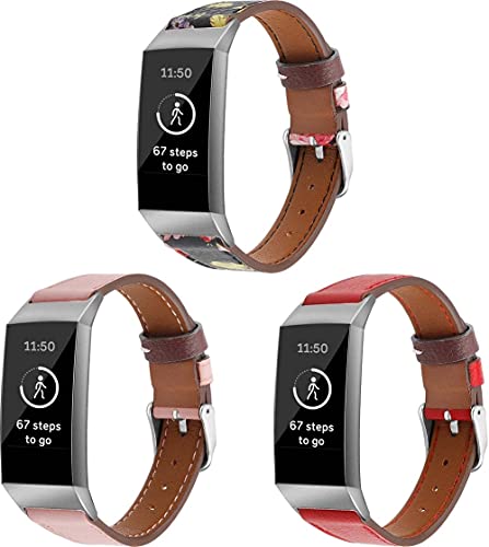 ���v�o���h �R���p�`�u�� Fitbit Charge 3 / Charge 3 SE/Charge 4 (�t�B�b�g�r�b�g �`���[�W 4)�AClassicase�X�}�[�g�E�H�b�`�o���h �x���g �����x���g�{�v ���U�[ (3-Pack J)