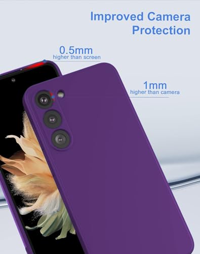 Image of DIZORO Microfiber Candy Case Compatible for Samsung A14 5G Smooth Touch Cushion Liquid Soft Silicone Gel Rubber Premium Mobile Accessories Non-Slip Full Body Protective Case Shockproof - Voilet