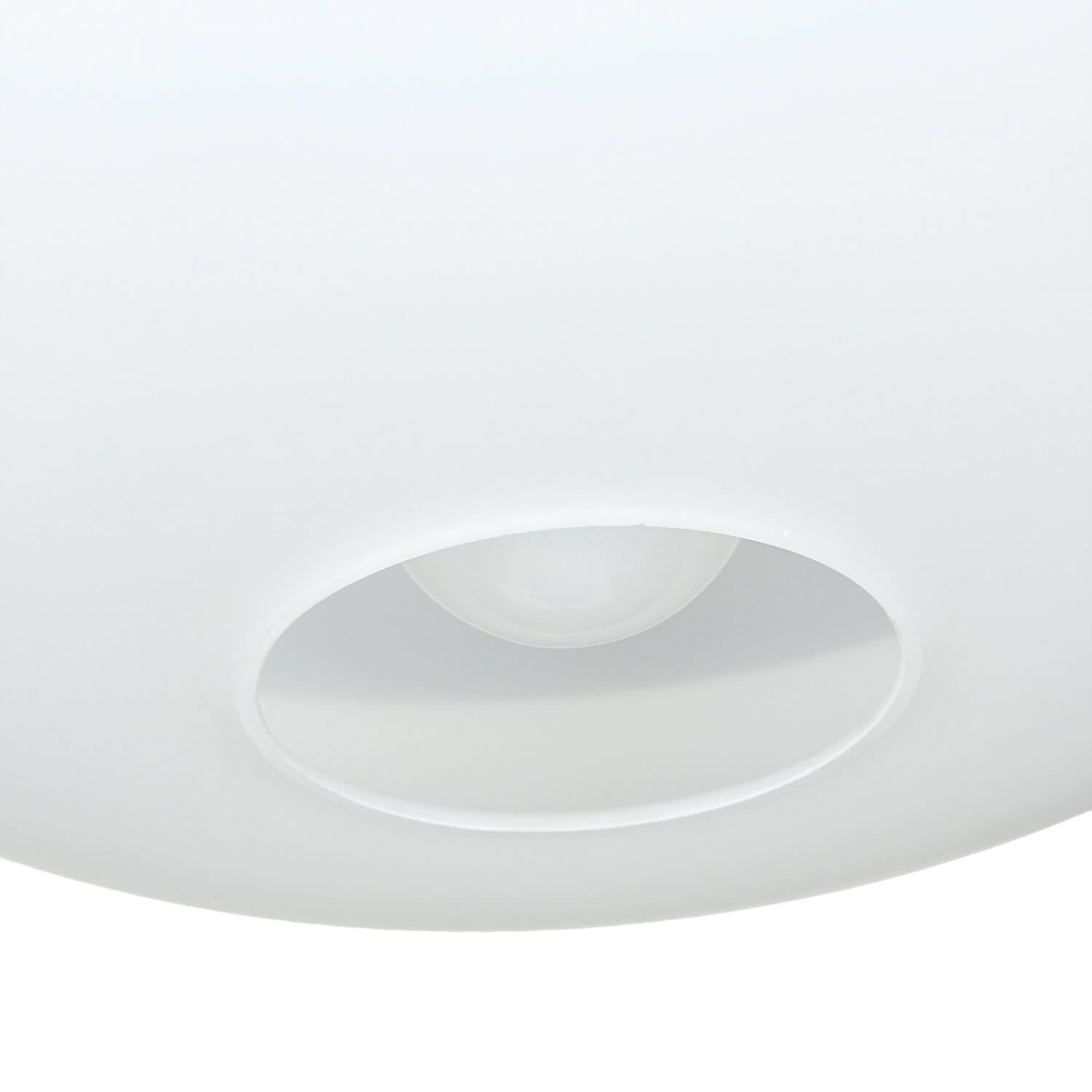 Licht-Erlebnisse Tischleuchte Design Chrom Glasschirm rund H: 45cm Schlafzimmer Büro E27 Tischlampe Schreibtisch Beleuchtung Kabel Stecker