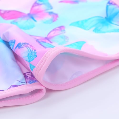 Image of BAOHULU Girls Rash Guard Swimsuit 2 Pieces Long Sleeve Bathing Suit UPF 50+ Quick Dry Beach Swimwear Size 3-14 Years