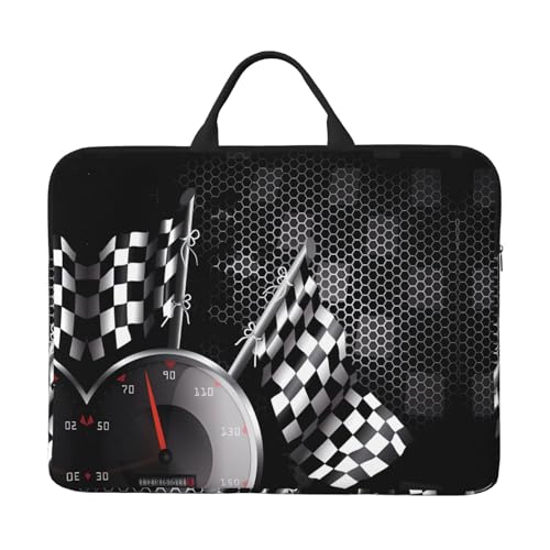 Funda para laptop de 14" diseño checkered flag miniatura 1