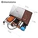 Large Tote Bag for Women Work with Zipper 16L Vegan Leather Ladies Travel Purses and Handbags Dark Brown