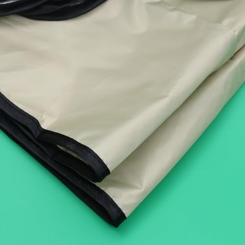 Funda para columpio de 3 plazas exterior cubierta de jardín impermeable 164x114x15 cm beige 6