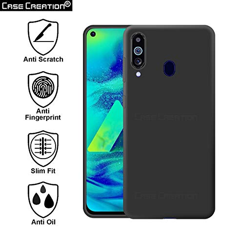 Image of Case Creation Luxurious OG Series for Samsung Galaxy M40 Case Cover,Anti-Dirty Slim Case Frosted Matte Cute Candy TPU Raised Bezel (Splash of Color) Back Cover for Samsung M40 -Black