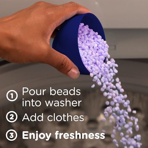 Image of Downy Calm In-Wash Laundry Scent Booster Beads, Soothing Lavender and Vanilla Bean scent, 12.2 OZ, laundry scent beads, Long-lasting Freshness (Packaging May Vary) (Pack of 4)