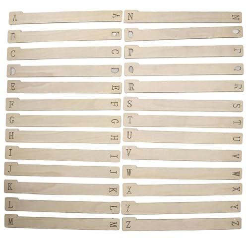 Séparateurs de Disques Alphabétiques - 26 Pièces en Bois - Diviseurs Alphabet de Disques - Pour Les Enthousiastes De Musique Classement Horizontal
