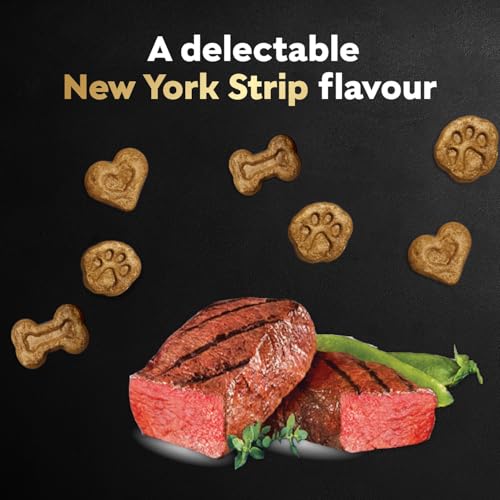 CESAR BAKIES Dog Treats, For Small Breed Adult Dogs, New York Strip Flavour, Crunchy Texture, Fun Shapes, 550g Resealable Pouch image 3