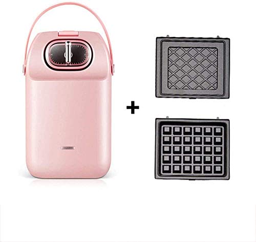 Kleine Multifunktionale Brotbackautomaten Maschinen, Edelstahl Sandwich-Maschine Waffel-Maschinen-Hersteller, mit Non-Stick Kochplatten Easy Clean