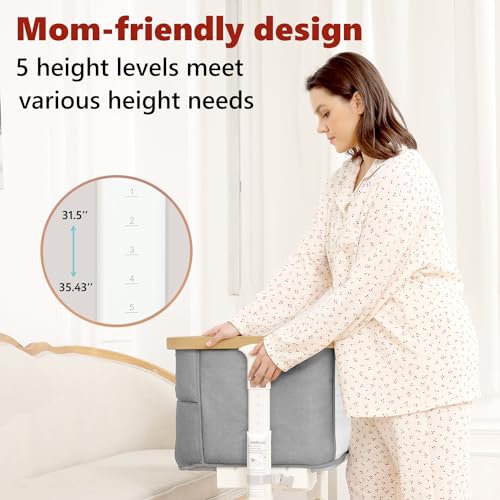 Vavasoo BC106C-LGR Rocking Bassinet Electric Baby Bassinet Automatic 3 Rocking Motion Bassinet Bedside Sleeper thumb #3