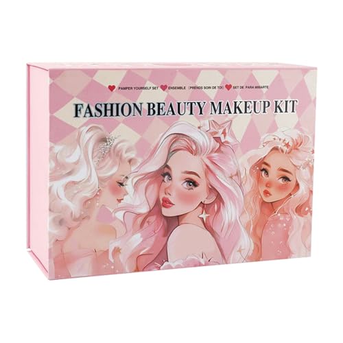 Caja De Regalo De Maquillaje Infantil, Juego De Maquillaje para Niños, Kit De Cosméticos De Princesa Play, con Fórmula Lavable Y Segura para Niños, 25x8.5x17.5cm, para Niñas De Más De 3 Años